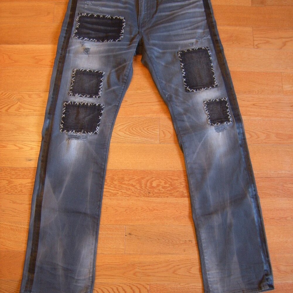 AUTHENTIC TRUE RELIGION BRAND JEANS MEN RICKY RELAXED STRAIGHT LEG JEANS 32/34